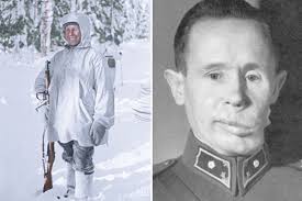 Foto potret Simo Hayha pahlawan penembak jitu sniper militer Finlandia