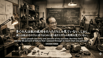kutipan bijak soichiro honda tentang kegagalan dan kesuksesan 99 persen dengan tema mekanik katakita