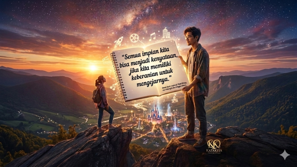  Foto potret kisah inspiratif Walt Disney pencipta karakter animasi Mickey Mouse sukses