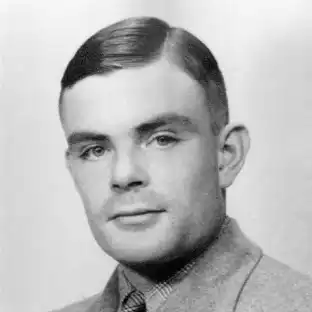 Foto potret resmi Alan Turing ilmuwan matematika penemu konsep komputer modern